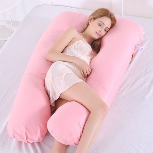 Pregnancy Pillow U Shape Baby Maternity Cushion Case Pink